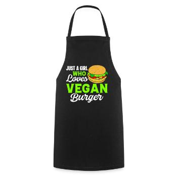 Nur Ein Mädchen Das Vegane Burger Liebt Vegan Girl - Kochschürze - Schwarz - Vorne - AI Model Male 185 dark (185cm)