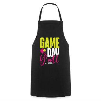Pickleball Girl Ladies Game Day - Kochschürze - Schwarz - Vorne - AI Model Male 185 dark (185cm)