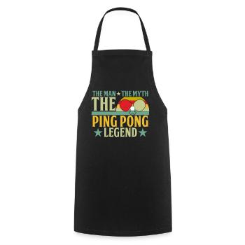 The Man The Myth The Table Tennis Legend - Cooking Apron - black - Front - AI Model Male 185 dark (185cm)