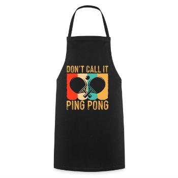 Ne l’appelez pas ping-pong - tennis de table - Tablier de cuisine - noir - Devant - AI Model Male 185 dark (185cm)