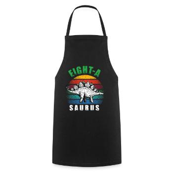 Eight-A Saurus - Tablier de cuisine - noir - Devant - AI Model Male 185 dark (185cm)