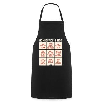 Homeoffice Bingo Büro Heimarbeit Home Office - Kochschürze - Schwarz - Vorne - AI Model Male 185 dark (185cm)
