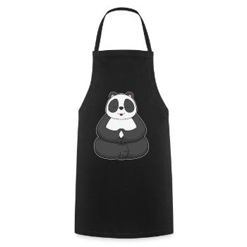 Panda Yoga Fitness Meditation - Kochschürze - Schwarz - Vorne - AI Model Male 185 dark (185cm)