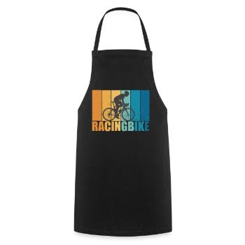 Road Bike Vintage Retro Cycling Bike Gift - Cooking Apron - black - Front - AI Model Male 185 dark (185cm)