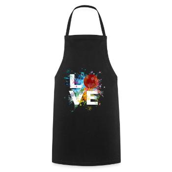 Baskteball Love - Kochschürze - Schwarz - Vorne - AI Model Male 185 dark (185cm)