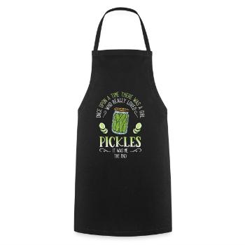 Just A Girl Who Really Loves Pickles - Kochschürze - Schwarz - Vorne - AI Model Male 185 dark (185cm)