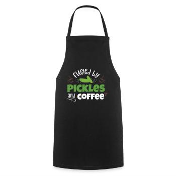 Fueied By Pickles And Coffee - Kochschürze - Schwarz - Vorne - AI Model Male 185 dark (185cm)