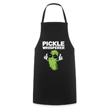 Pickle Whisperer - Kochschürze - Schwarz - Vorne - AI Model Male 185 dark (185cm)