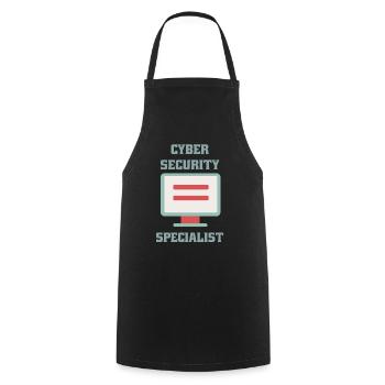 Cybersecurity - IT-Sicherheit Informatiker - Kochschürze - Schwarz - Vorne - AI Model Male 185 dark (185cm)