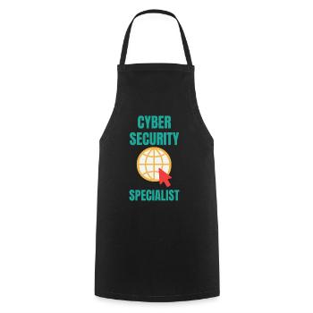 Cybersecurity - IT-Sicherheit Informatiker - Kochschürze - Schwarz - Vorne - AI Model Male 185 dark (185cm)