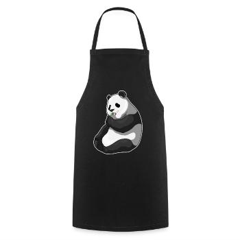 Panda Lutscher - Kochschürze - Schwarz - Vorne - AI Model Male 185 dark (185cm)