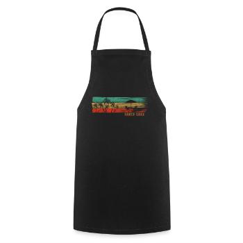 Santa Cruz Kalifornien Retro Vintage Strandurlaub - Kochschürze - Schwarz - Vorne - AI Model Male 185 dark (185cm)