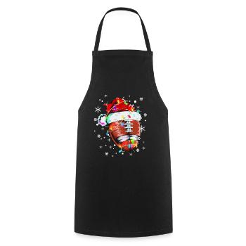 Joueur de football Costume de football Noël Noël X-Mas - Tablier de cuisine - noir - Devant - AI Model Male 185 dark (185cm)