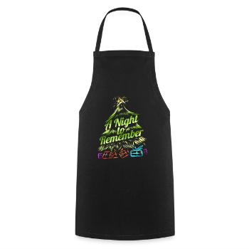 A Night To Remember Christmas Tree With Presents - Cooking Apron - black - Front - AI Model Male 185 dark (185cm)