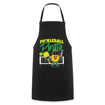 Pickleball Pirate Pickleball - Tablier de cuisine - noir - Devant - AI Model Male 185 dark (185cm)