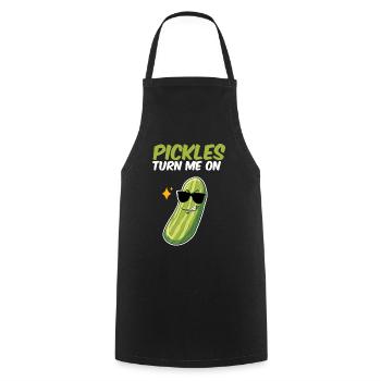 Pickles Turn Me On - Cooking Apron - black - Front - AI Model Male 185 dark (185cm)