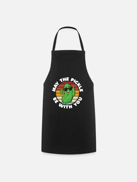 Que le cornichon soit avec vous - Tablier de cuisine - noir