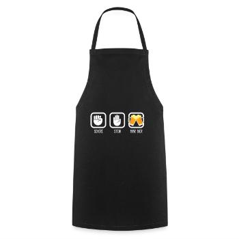 Scissors stone pair of beer - Cooking Apron - black - Front - AI Model Male 185 dark (185cm)