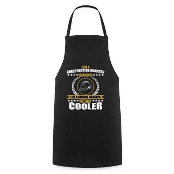Funny construction manager Grandpa - Cooking Apron - black - Front - AI Model Male 185 dark (185cm)