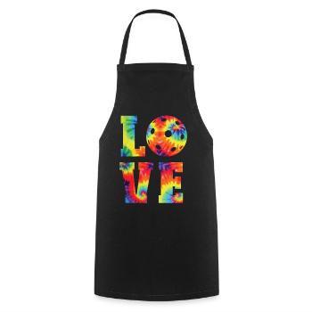 Pickleball Tie Dye 80s90s Love - Tablier de cuisine - noir - Devant - AI Model Male 185 dark (185cm)