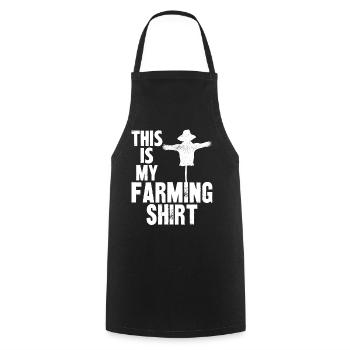 Farming Farmer Vintage C’est mon - Tablier de cuisine - noir - Devant - AI Model Male 185 dark (185cm)