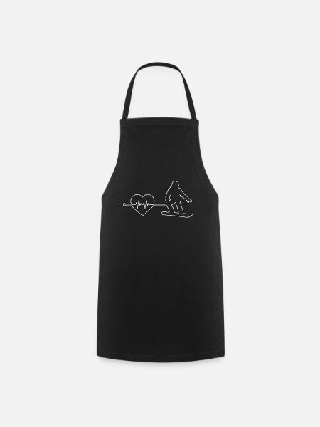 Battements de cœur de snowboard - Tablier de cuisine - noir