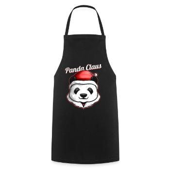 Panda Dressed As Santa Panda Claus On Christmas - Cooking Apron - black - Front - AI Model Male 185 dark (185cm)