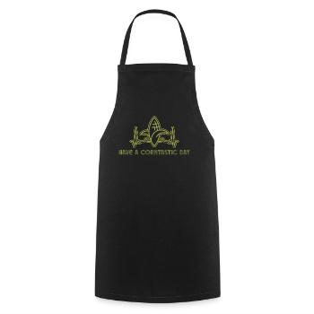 Have a corntastic day - Cooking Apron - black - Front - AI Model Male 185 dark (185cm)