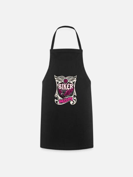 Biker Mama Motorcycle Mother Women - Cooking Apron - black