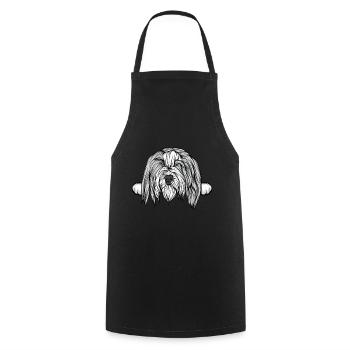 Chien - Tablier de cuisine - noir - Devant - AI Model Male 185 dark (185cm)