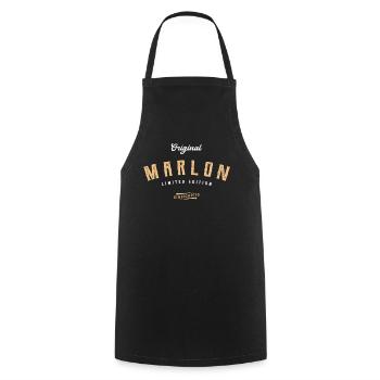 Marlon Limited Edition - Kochschürze - Schwarz - Vorne - AI Model Male 185 dark (185cm)