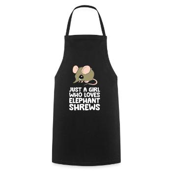 Just a Girl Who Loves Elephant Shrews - Cooking Apron - black - Front - AI Model Male 185 dark (185cm)