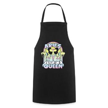 Widder Queen - Kochschürze - Schwarz - Vorne - AI Model Male 185 dark (185cm)