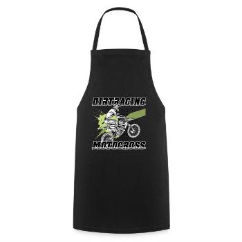Dirtbike Motocross - Kochschürze - Schwarz - Vorne - AI Model Male 185 dark (185cm)