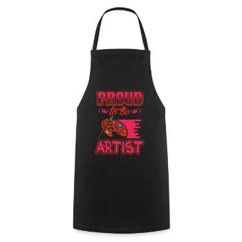 Artistes Peintres Dessin Art - Tablier de cuisine - noir - Devant - AI Model Male 185 dark (185cm)