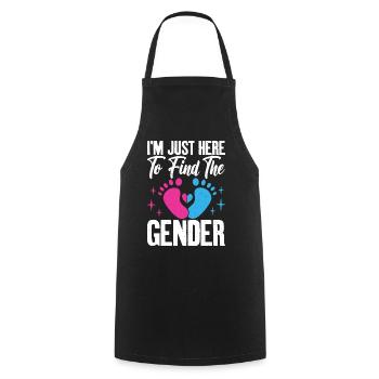 Je suis juste ici pour voir le graphique de grossesse - Tablier de cuisine - noir - Devant - AI Model Male 185 dark (185cm)