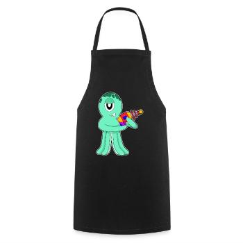 Extraterrestre pieuvre - Tablier de cuisine - noir - Devant - AI Model Male 185 dark (185cm)
