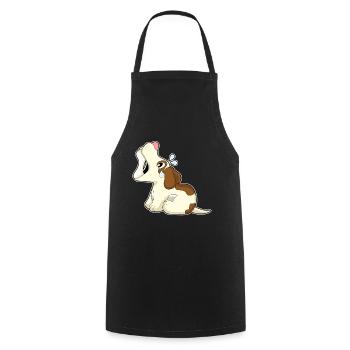 Os de chien - Tablier de cuisine - noir - Devant - AI Model Male 185 dark (185cm)