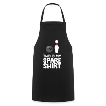 Funny Bowling This Is My Spare - Cooking Apron - black - Front - AI Model Male 185 dark (185cm)