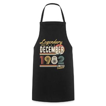 Légendaire depuis décembre 1982 Edition Limitée - Tablier de cuisine - noir - Devant - AI Model Male 185 dark (185cm)