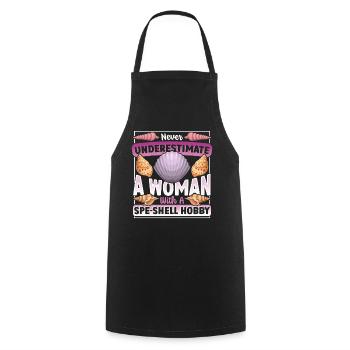 Seashell Collecting Design for an Shell Hunter - Cooking Apron - black - Front - AI Model Male 185 dark (185cm)