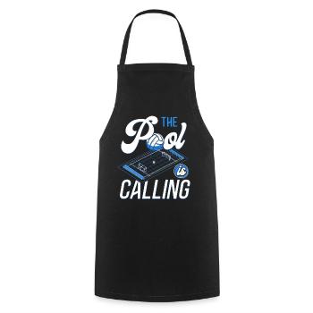 Water Polo The Pool Is Calling And - Cooking Apron - black - Front - AI Model Male 185 dark (185cm)