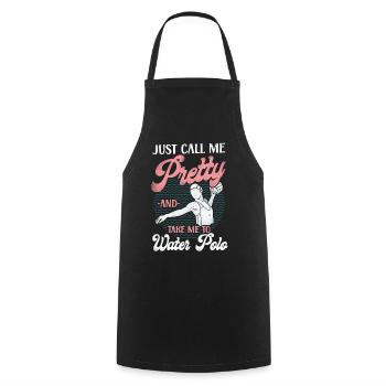 Water Polo Girl Vintage Just Call - Cooking Apron - black - Front - AI Model Male 185 dark (185cm)