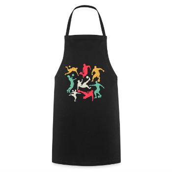 Joueur de football Jeu de football - Joueurs de football - Tablier de cuisine - noir - Devant - AI Model Male 185 dark (185cm)