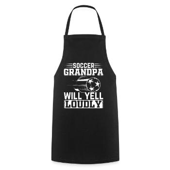 Soccer Grandpa Will Yell Loudly - Grandpa Soccer P - Kochschürze - Schwarz - Vorne - AI Model Male 185 dark (185cm)