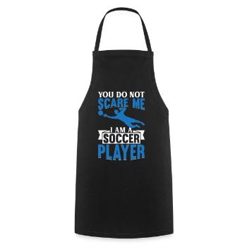 Joueur de football - Tu ne me fais pas peur, je suis un joueur de football - Tablier de cuisine - noir - Devant - AI Model Male 185 dark (185cm)