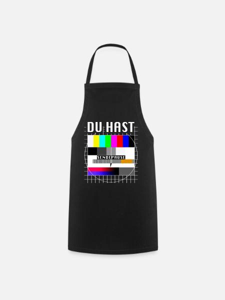 Du Hast Sendepause Testbild 90er Party 80er Jahre - Kochschürze - Schwarz