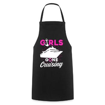 Girls Gone Cruising - Cooking Apron - black - Front - AI Model Male 185 dark (185cm)