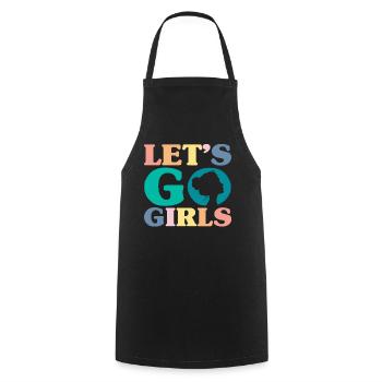 Lets Go Girls Jga Frauen - Kochschürze - Schwarz - Vorne - AI Model Male 185 dark (185cm)