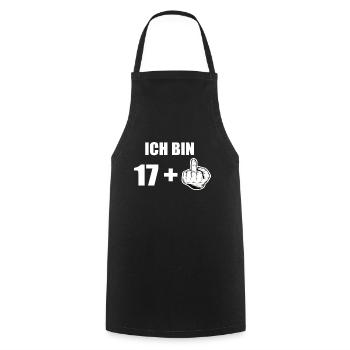18th birthday - Cooking Apron - black - Front - AI Model Male 185 dark (185cm)